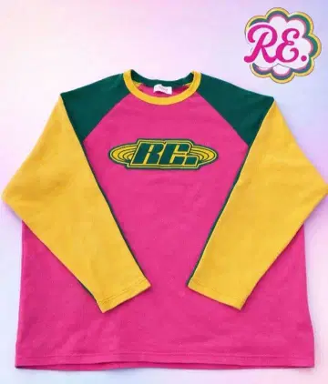 알이도트 RE. 나카 리이사 롱T 배색 래글런 롱T