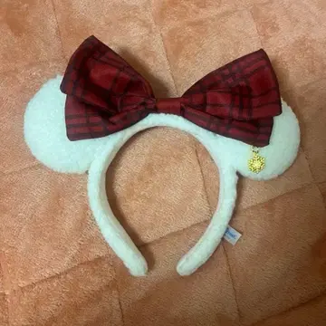 미키 귀 머리띠 빨간 리본 포함