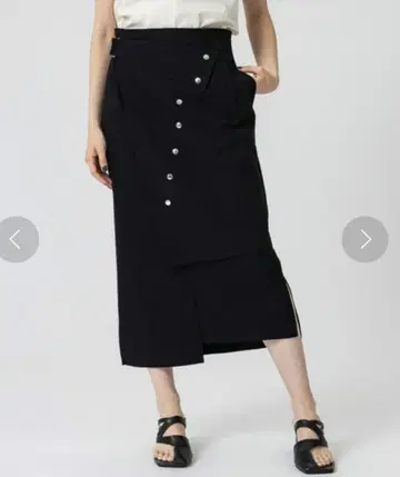 UNITED TOKYO 나일론 피케 타이트 스커트