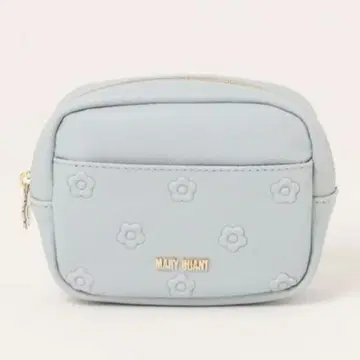 MARY QUANT 라이트 블루 미니 파우치
