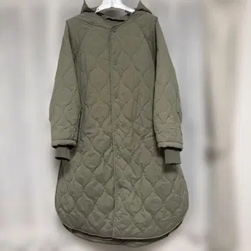 로페피크닉 올리브 그린 퀼팅 자켓 후드 부착