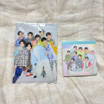 [ 미사용 새상품 ] Snow Man 미니 클리어 파일 정사각형 메모장