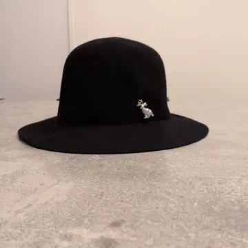 arth 블랙 울 펠트 햇 사슴 브로치 포함