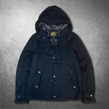 ETBX 후드 부착 더플 코트 쇼트 기장 블랙 아메카지 Y2K 워크 계열