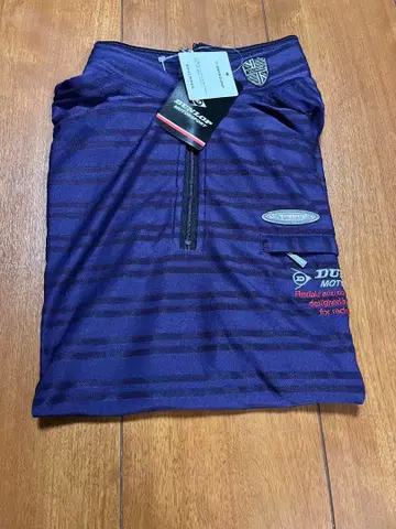 DUNLOP 다크 퍼플 하프 지퍼 셔츠