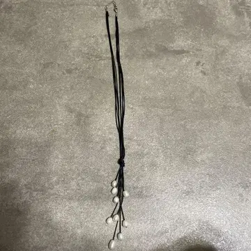블랙 펄 롱 목걸이