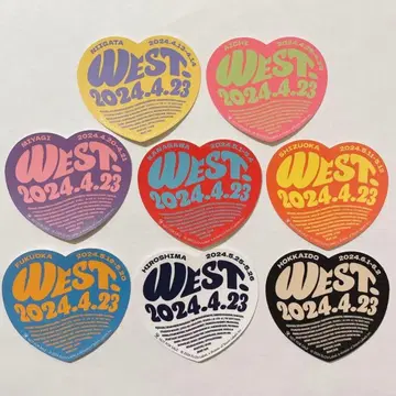 WEST. AWARD 회장 한정판 10주년 하트 스티커 8장 세트