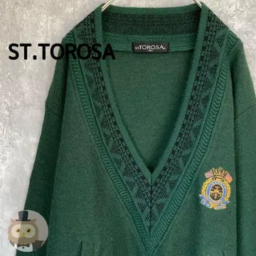 [일본제] 레트로 디자인 칼리지 스웨터 자수 남성용 구제 의류