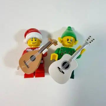 정품 크리스마스 한정판 트레이드 미니 피규어 세트 묶음 판매 산타와 엘프