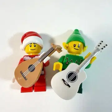 정품 크리스마스 한정판 트레이드 미니 피규어 세트 묶음 판매 산타와 엘프