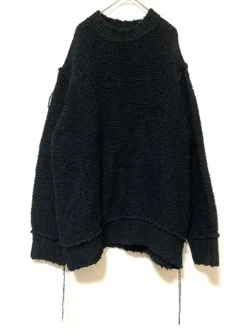 사카이 코튼 크루넥 데미지 니트 스웨터 디스트로이 남성용