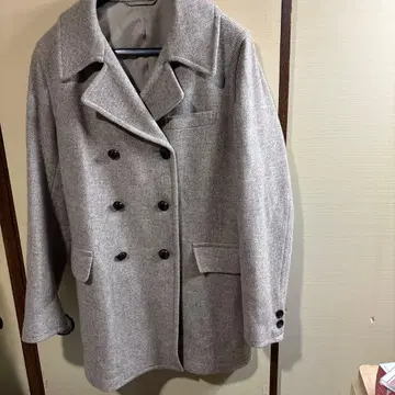 VAN 울 헤링본 더블 브레스트 코트