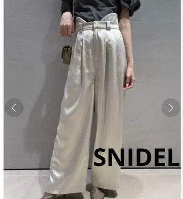SNIDEL 새틴 와이드 팬츠 스나이델