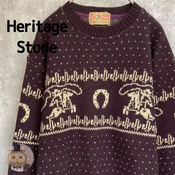 [ 일본제 ] 헤리티지 스톤 호스슈 니트 스웨터 구제 의류