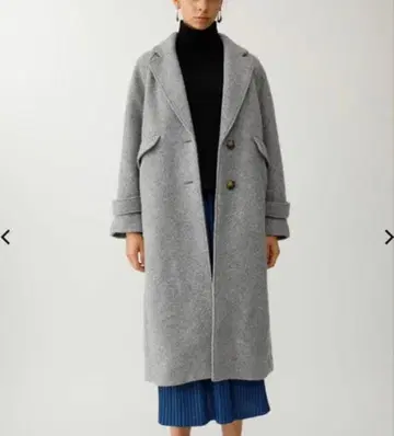 moussy 마우지 체스터 코트 롱 코트 그레이