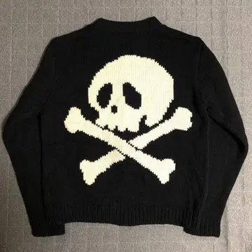 NO MEANS NO 스컬 카우친 니트 가디건 해골
