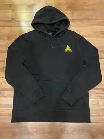 HUF 하프 꽃무늬 후드티 블랙 L