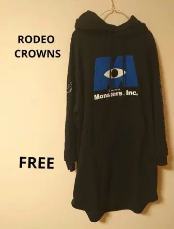 RODEO CROWNS 몬스터 주식회사 후드 부착 원피스 블랙