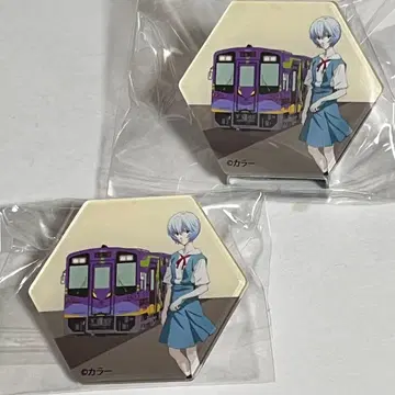 에반게리온 텐류하마나코 철도 아야나미 레이 마그넷 클립 아크릴 배지