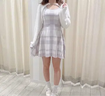 evelyn 에블린 볼레로 체크 OP