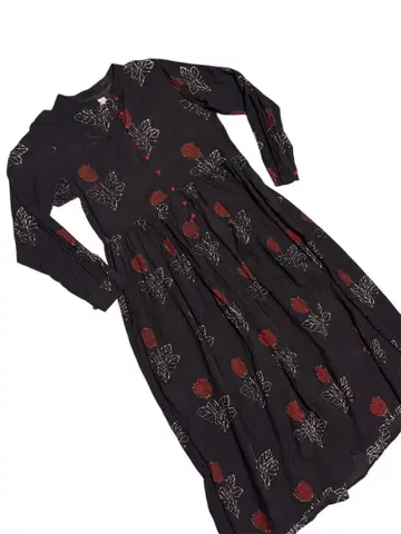 saruche 블록 프린트 원피스/긴팔/튤립