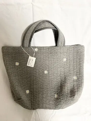 [ 새상품 ] 꽃 자수 토트백 코튼 카로스길