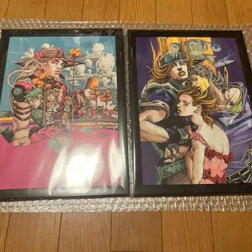 죠죠의 기묘한 모험 액자 포함 포스터 자이로 핑크 루시 2장 세트