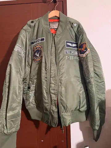 MA-1 플라이트 자켓 M 사이즈 올리브 그린