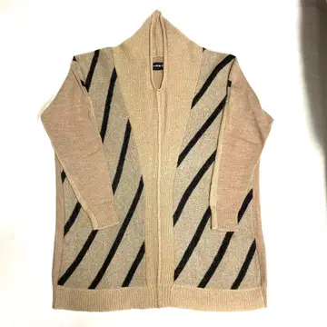 gomme 스트라이프 패턴 절개 실 조합 풀오버 니트