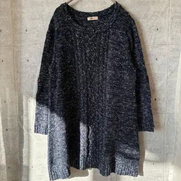 앨리스버리 긴팔 니트 티셔츠 코튼 혼방 라메 혼방 레이어드