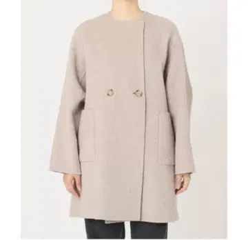 relume 그레이 울 나일론 리버 미들 코트