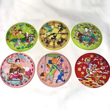 디즈니 자수 캔뱃지 6개 세트