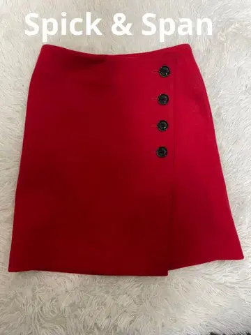 SPICK AND SPAN 레드 타이트 스커트