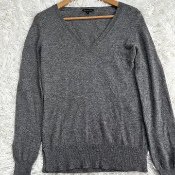 띠어리 캐시미어 100% V넥 니트 S 그레이