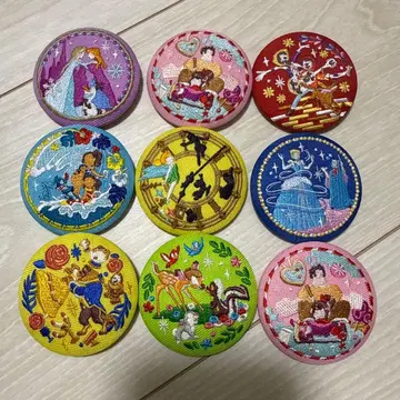 디즈니 캐릭터 자수 캔뱃지 9개 세트