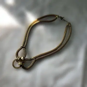 목걸이 초커 골드톤 꼬임 체인