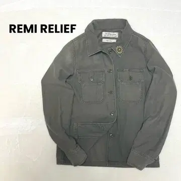 REMI RELIEF 레미 레리프 밀리터리 셔츠 카키 일본제