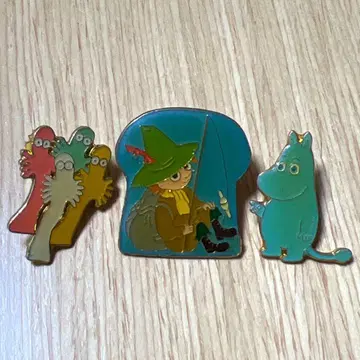 무민 캐릭터 핀 배지 3개 세트