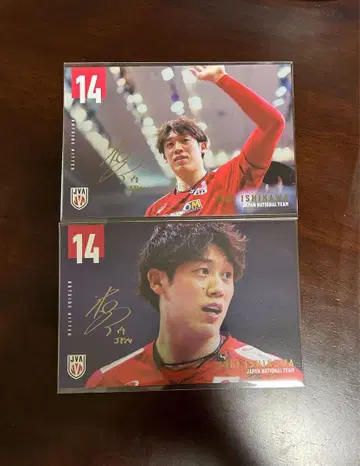 엽서 컬렉션 남자 배구 일본 대표 이시카와 유키 선수 사인 포함 카드