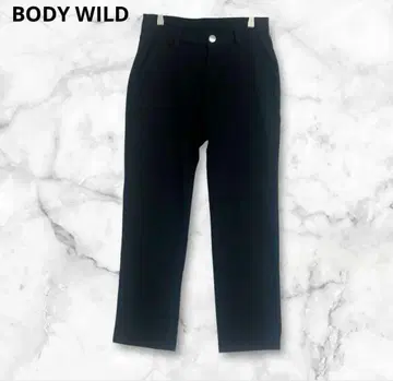 바디와일드 블랙 슬림핏 팬츠 캐주얼 M 스트레치