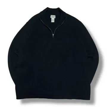 L.L.Bean 엘엘빈 하프 지퍼 코튼 니트 스웨터 L 무지