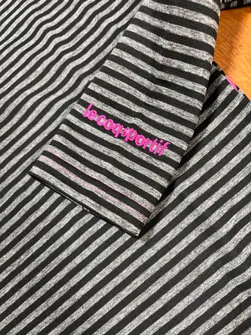 르꼬끄 스포르티브 스트라이프 하이넥 상의