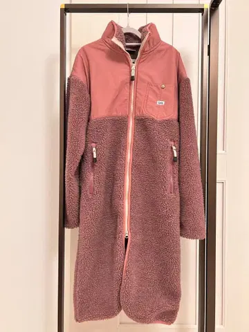 Lee 보아 롱 코트 핑크