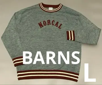 BARNS 니트 스웨터 그레이 L 남성용 NORCAL