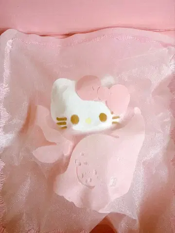 스퀴즈 키티 반짝이는 봉투 화이트 고양이