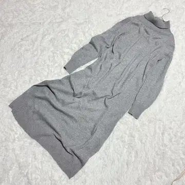 JOURNAL STANDARD 그레이 캐시미어 혼방 니트 롱 원피스 긴팔