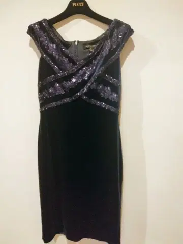 타다시 쇼지 슬리브리스 원피스 S 다크 블루