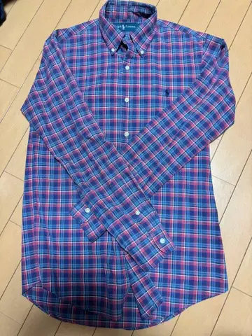 90s 랄프 로렌 체크 셔츠 버튼 다운 긴팔