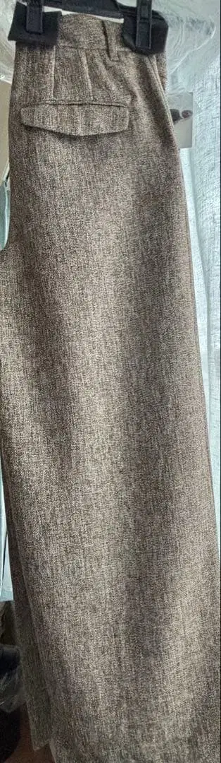 트위드 2턱 와이드 팬츠