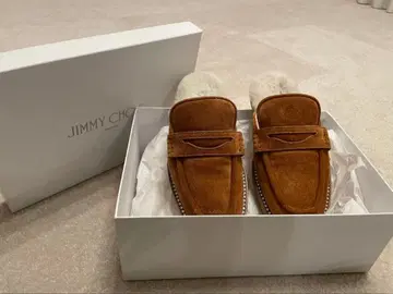 [ 지미추 ] 스웨이드 퍼 로퍼 로니 슈즈 37